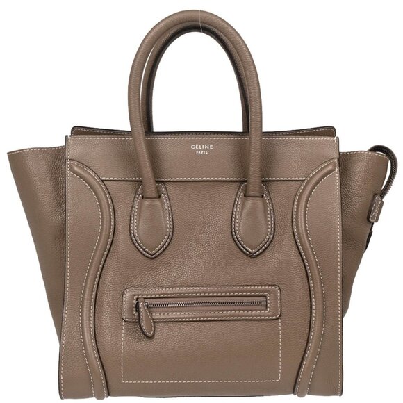 Celine Brown Leather Mini Luggage Handbag S-MM-1111 176917 - Picture 1 of 10